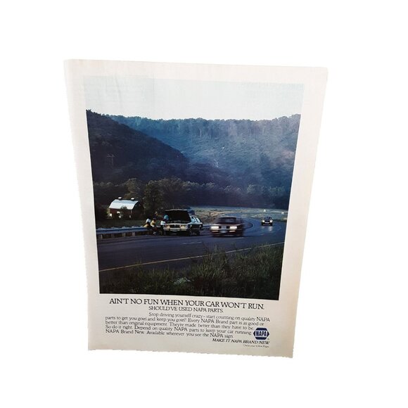 1985 Napa Auto Parts Aint No Fun When Your Car Wont Run Original Print Ad - Picture 1 of 1